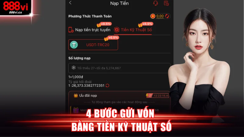 4 bước gửi vốn bằng tiền kỹ thuật số