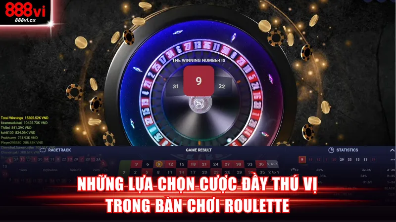 Những lựa chọn cược đầy thú vị trong bàn chơi Roulette